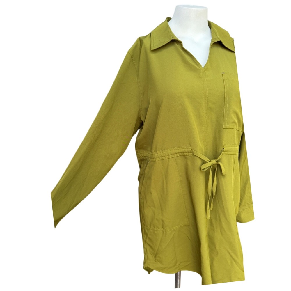 Sun Protection Shirt Dress XXL Lightweight Roll Tab Pockets Drawstring UPF Utili